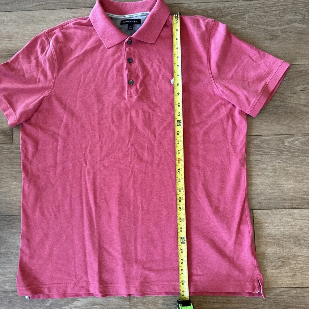Banana Republic Men's Sz‎ XL Polo Shirt Pink Casual Short Sleeve